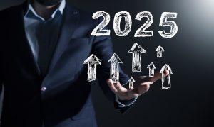 Business growth graph a year 2025 of business